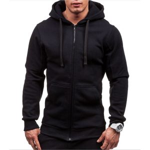 Men’s Zipper Hoodie Plain Pullover Hoodie Front zip Hoodie New arrival